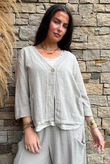 Lina Linen Blend Box Jacket Washed Mocha